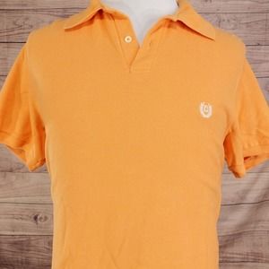 CHAPS SHORT SLEEVE ORANGE POLO SHIRT MENS SIZE L COTTON MESH